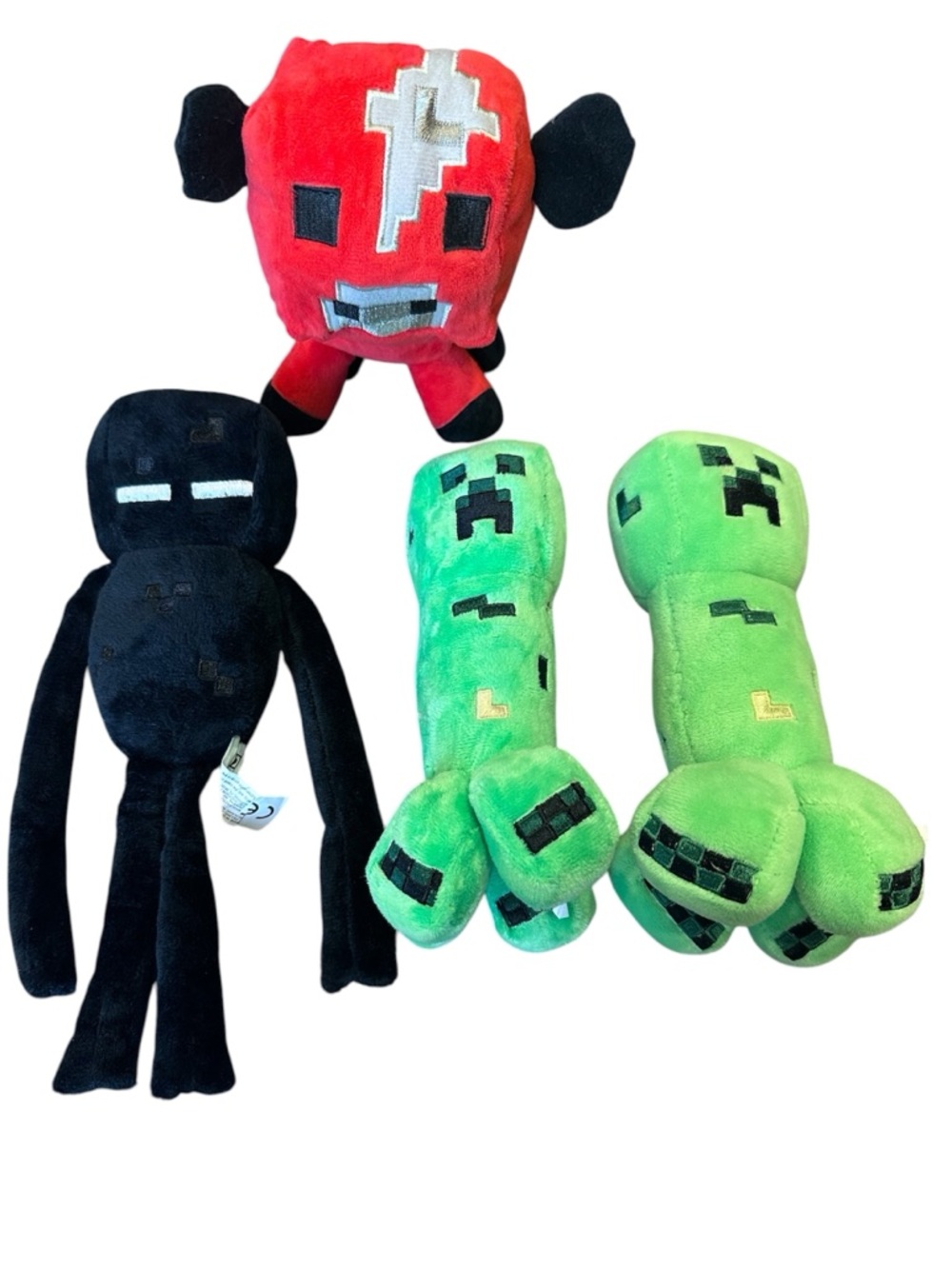Minecraft Plush Bundle Creeper Enderman Red Mob Character Toy Kids Collectible
